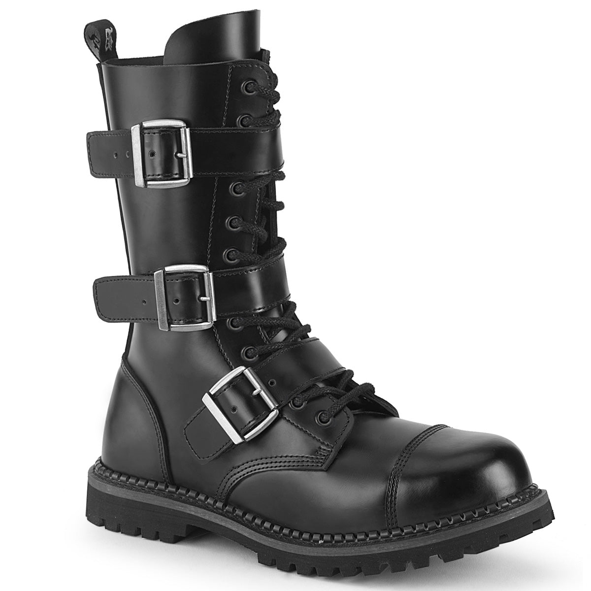 Demonia Riot-12Bk - Blk Leather