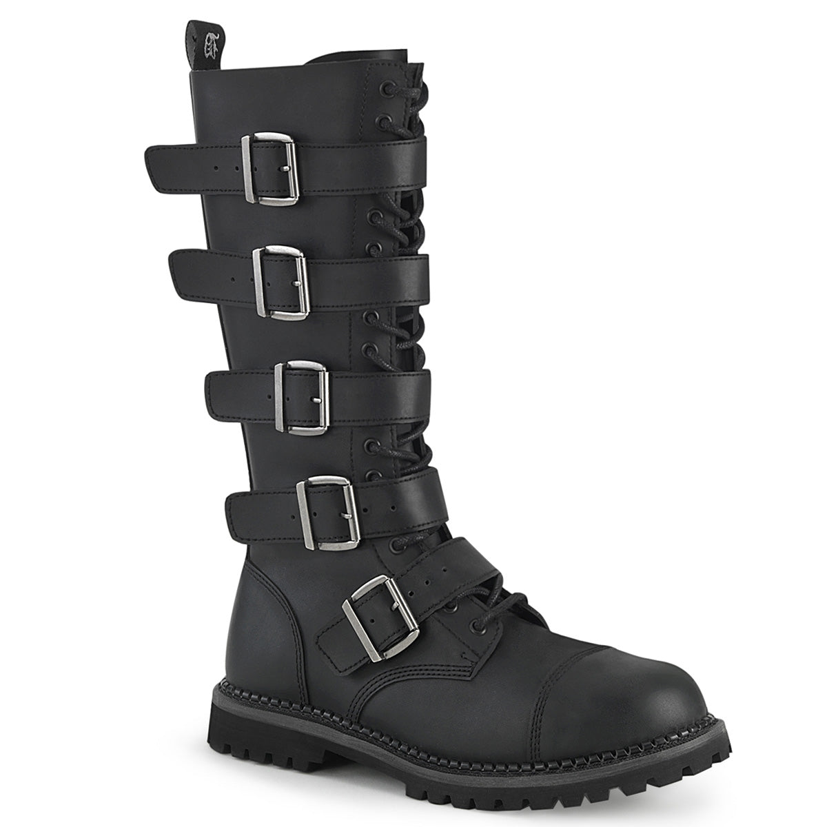 Demonia Riot-18Bk - Blk Vegan Leather