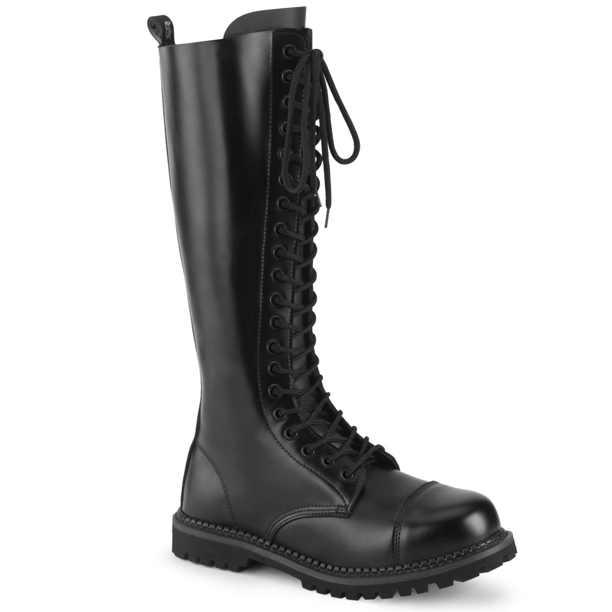 Demonia Riot-20 - Blk Leather
