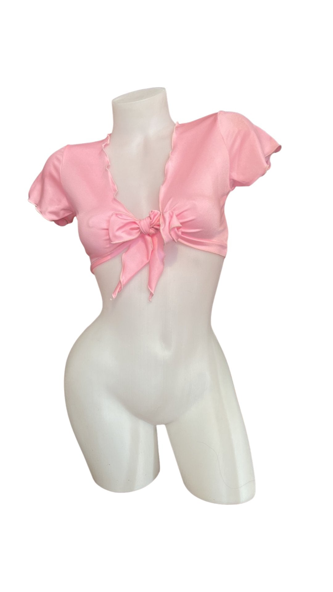 Ruffle School Girl Top Pink - Model Express VancouverClothing