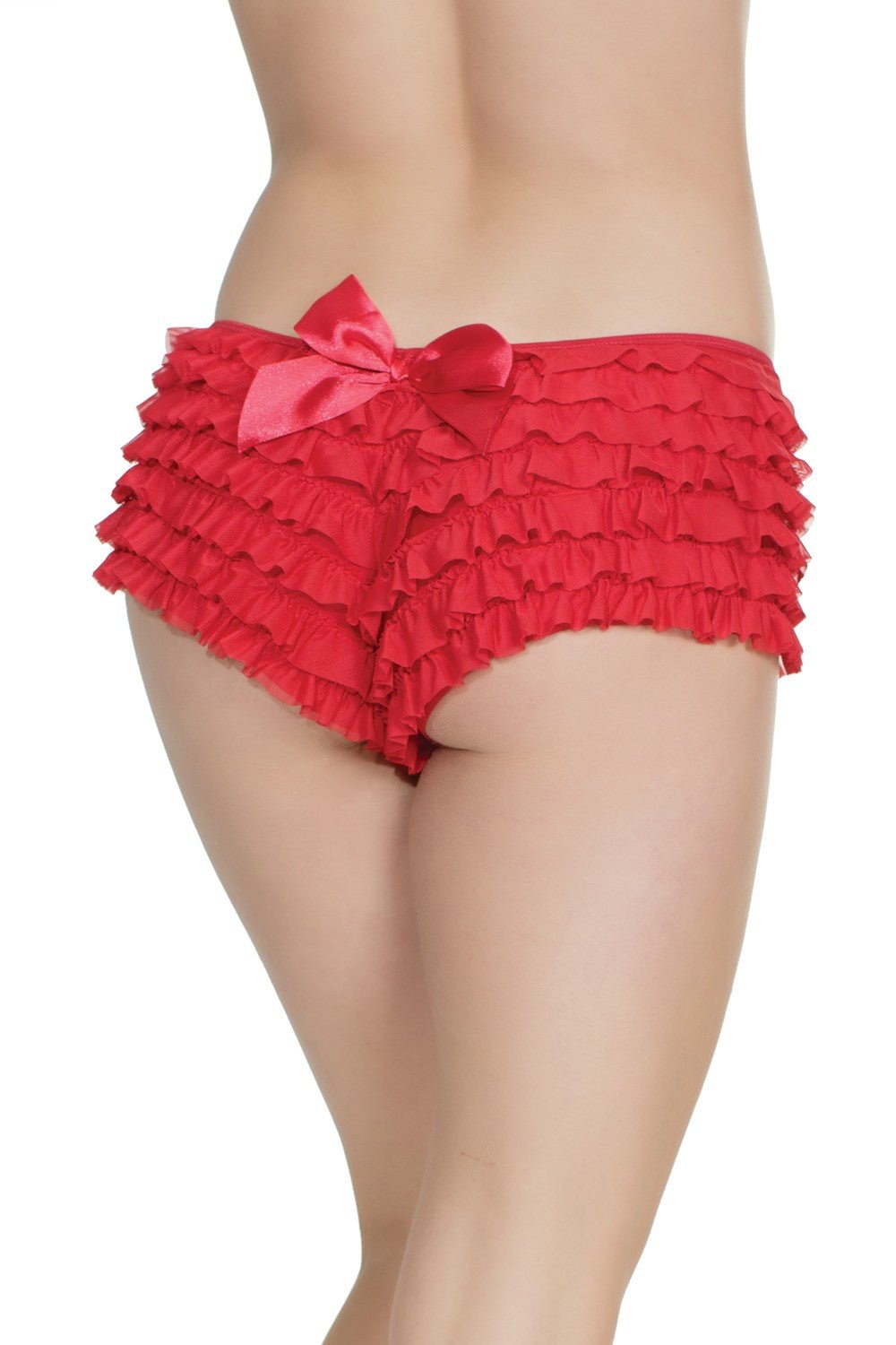 Ruffle Shorts Red - Model Express VancouverLingerie