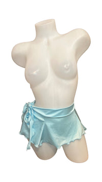 Ruffle Side Tie Skirt Baby Blue - Model Express VancouverLingerie