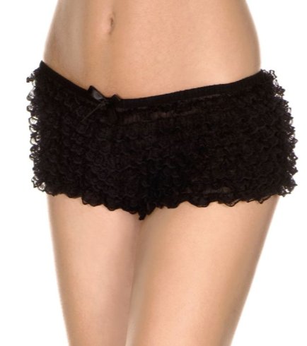 Ruffle Tanga Shorts Black - Model Express VancouverClothing