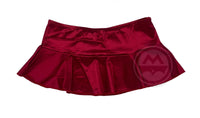 Satin Mini Skirt - Red - Model Express VancouverClothing