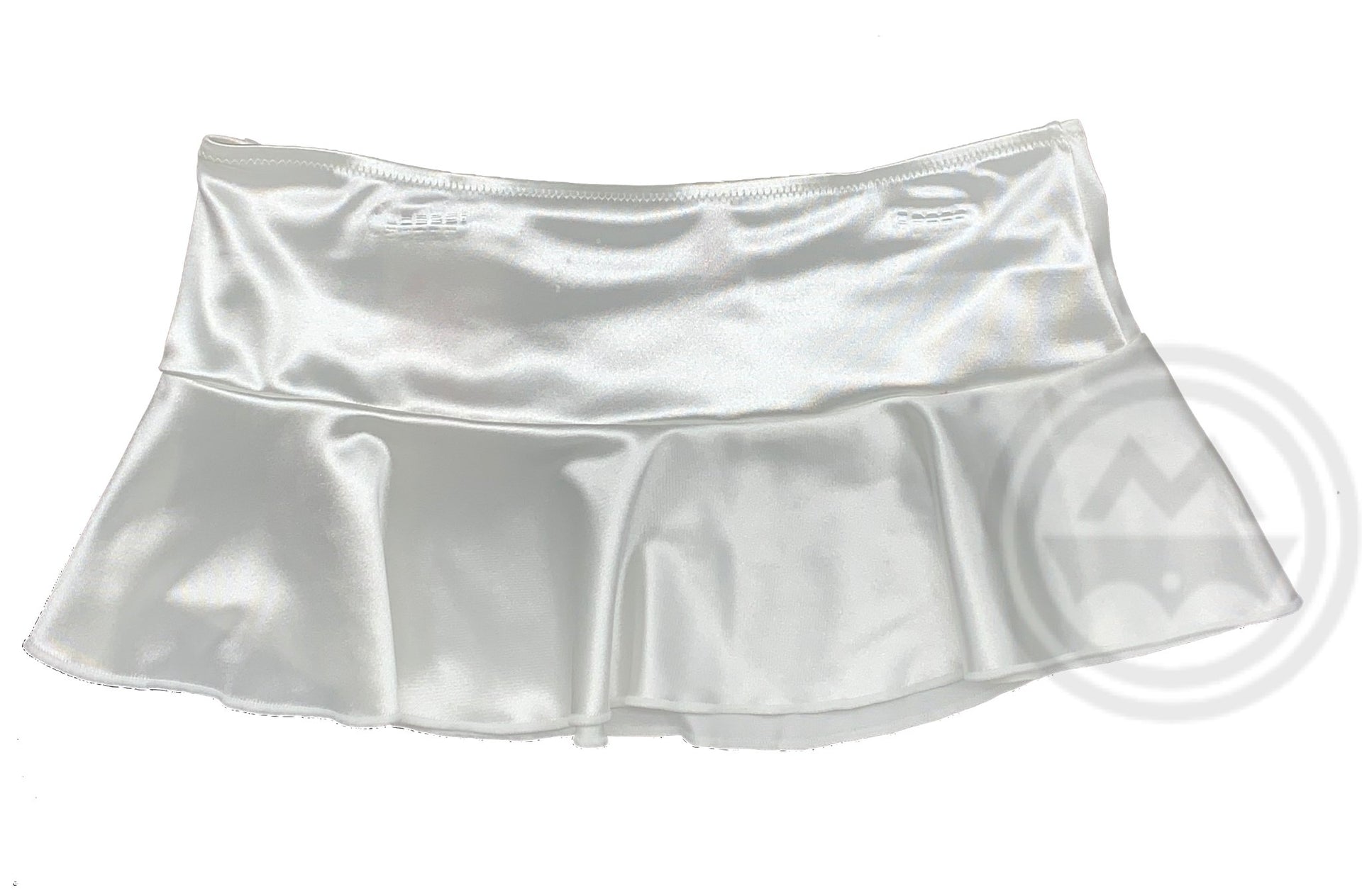 Satin Mini Skirt - White - Model Express VancouverClothing