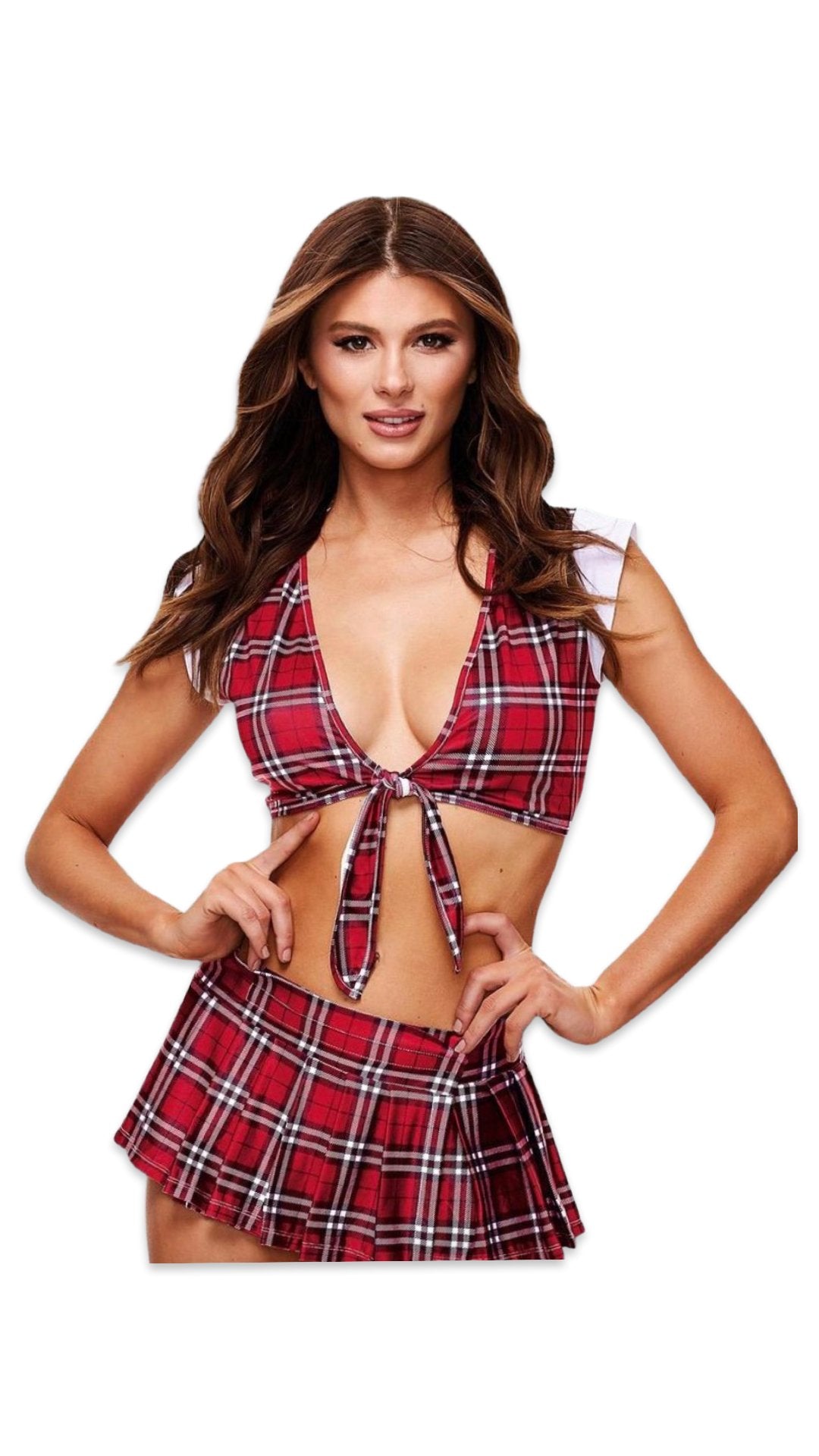 School Girl Crop Top and Skirt Set - Model Express VancouverLingerie