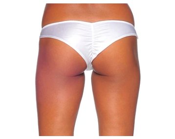 Scrunch Bottoms - White - Model Express VancouverBikini