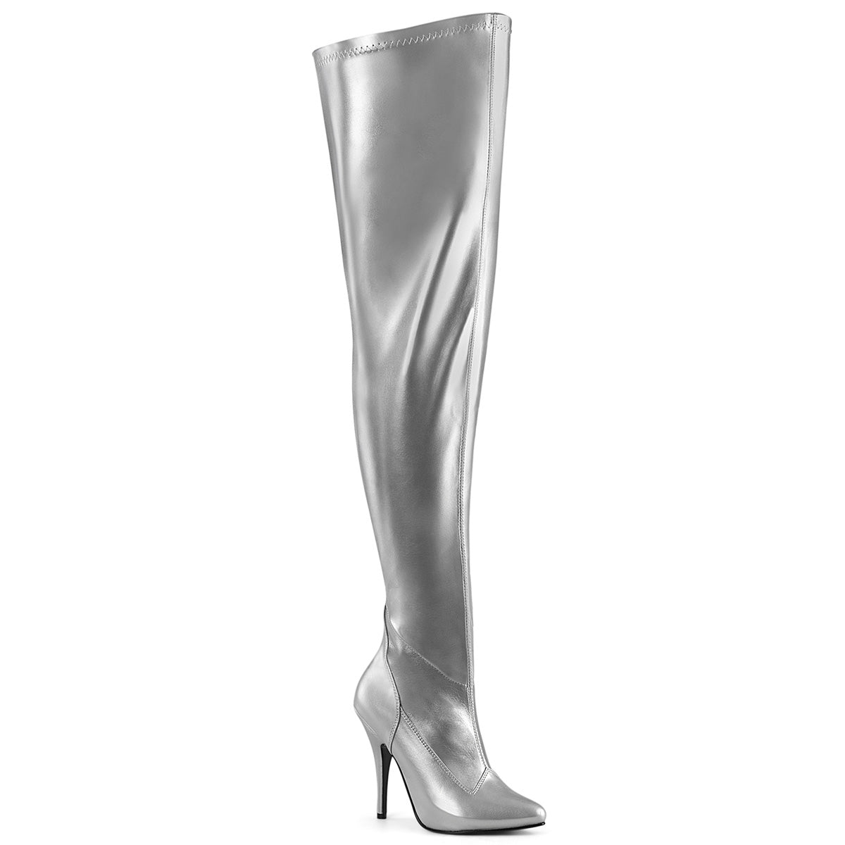 Pleasers Seduce-3000Wc - Slv Str Metallic Pu
