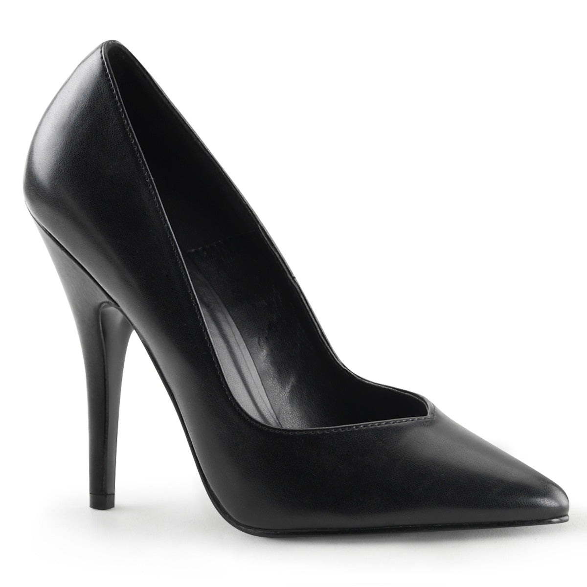 Pleasers Seduce-420V - Blk Faux Leather