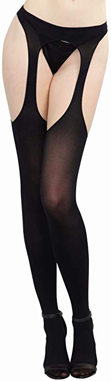 Semi Opaque Suspender Pantyhose - Model Express VancouverHosiery