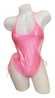 Shiny One Piece - Pink Snake - Model Express VancouverLingerie