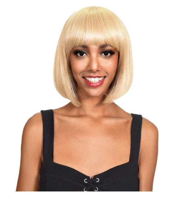 Short Bob Wig with Bangs - Ash Blonde - Model Express VancouverAccessories