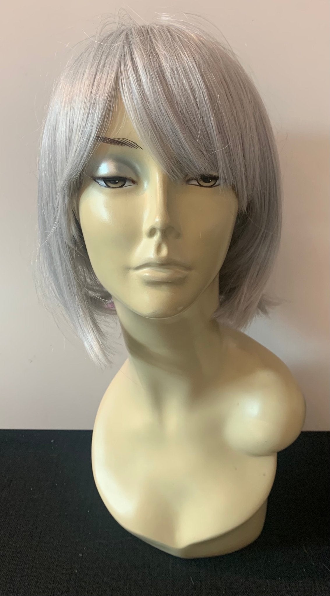 Short Bob Wig with Bangs - Grey - Model Express VancouverAccessories