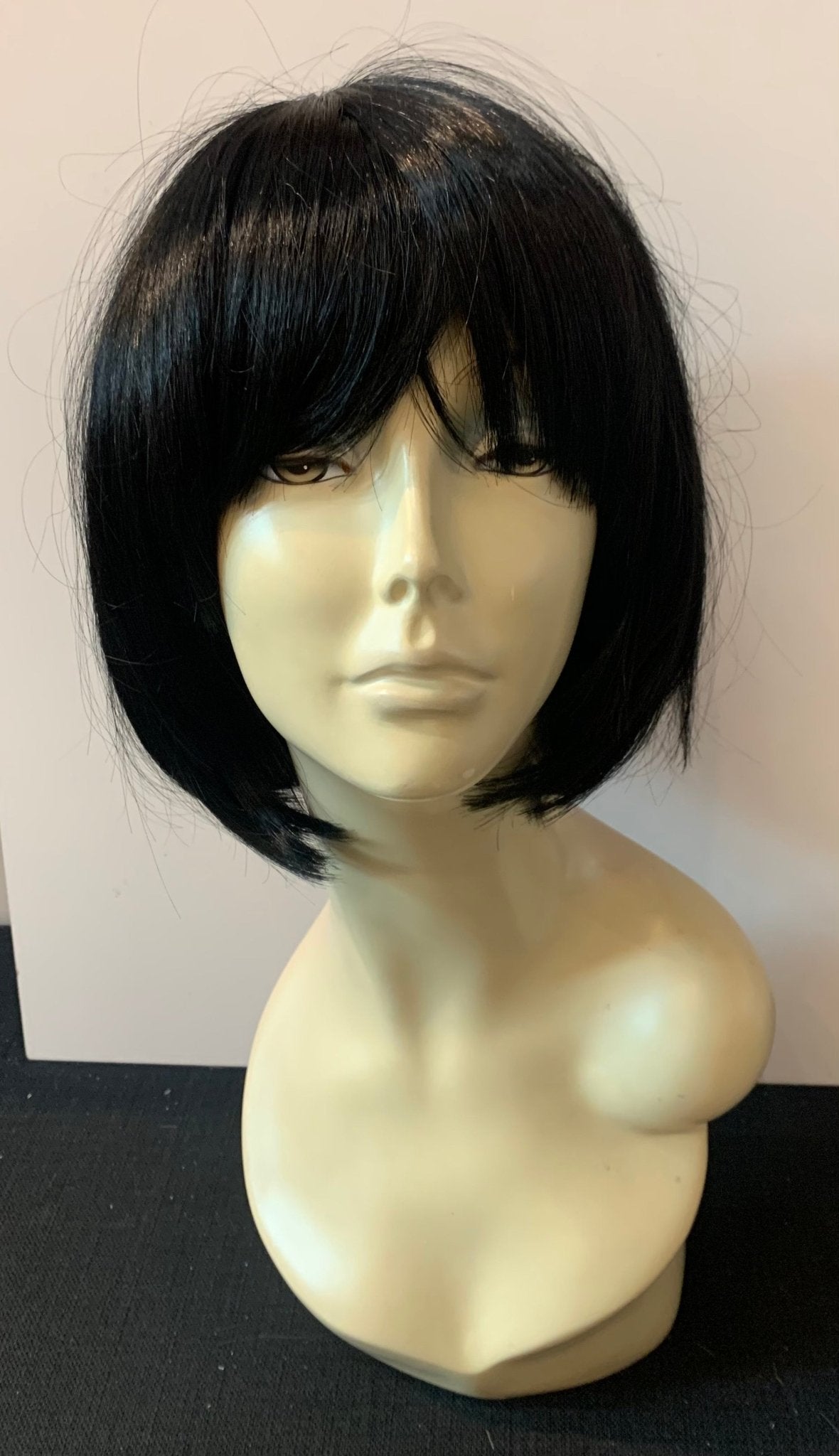 Short Bob Wig with Bangs - Off Black - Model Express VancouverAccessories