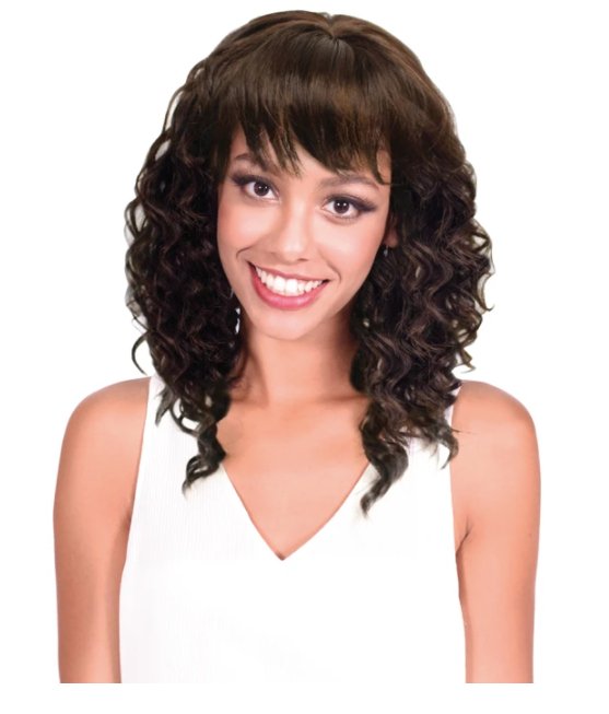 Short Curl Wig with Bangs - Auburn - Model Express VancouverAccessories