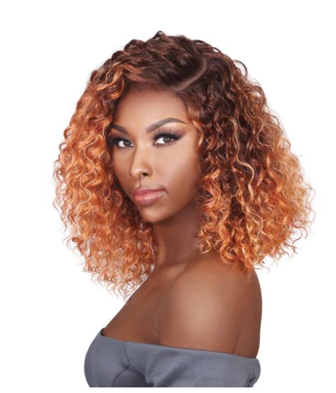 Shoulder Length Curly Lace Front Wig - Rich Ginger - Model Express VancouverAccessories