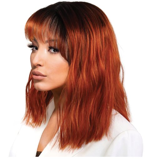 Shoulder Length Loose Curl Lace Front Wig - Rich Ginger - Model Express VancouverAccessories