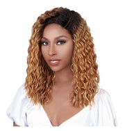 Shoulder Length Tight Curl Lace Front Wig - Ash Blonde - Model Express VancouverAccessories