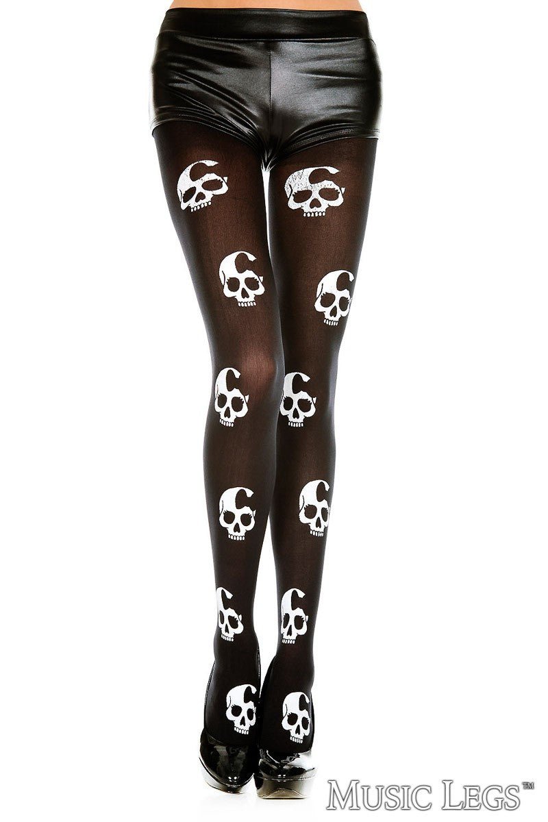 Skull Print Tights - Model Express VancouverHosiery