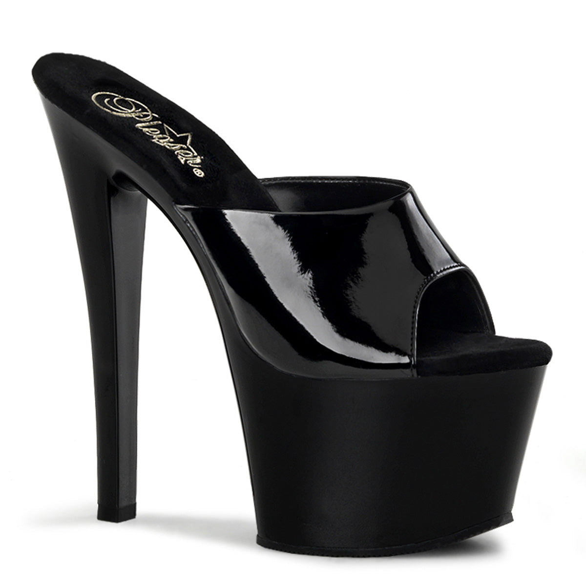 Pleasers Sky-301 - Blk Pat/Blk