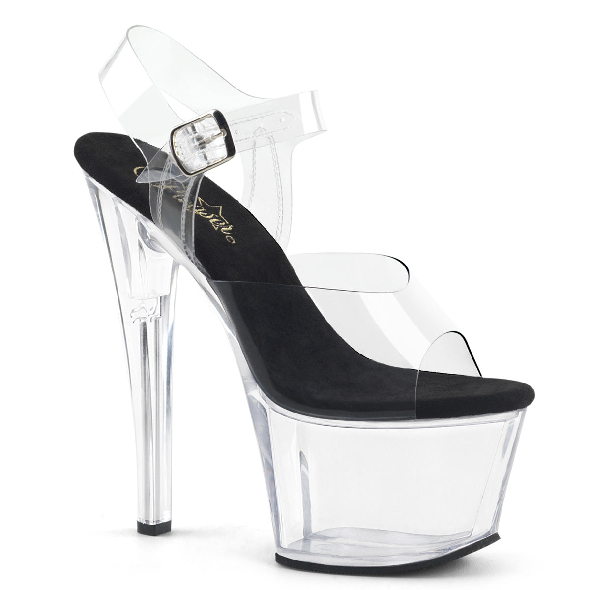Pleasers Sky-308 - Clr-Blk/Clr