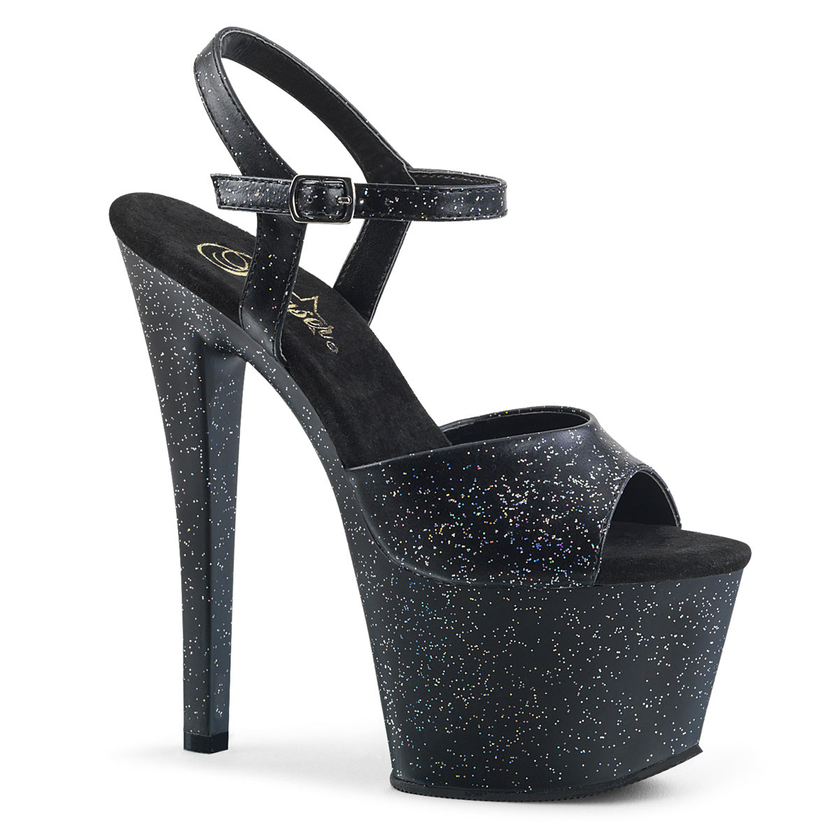 Pleasers Sky-309Mmg - Blk Faux Leather/Blk Matte