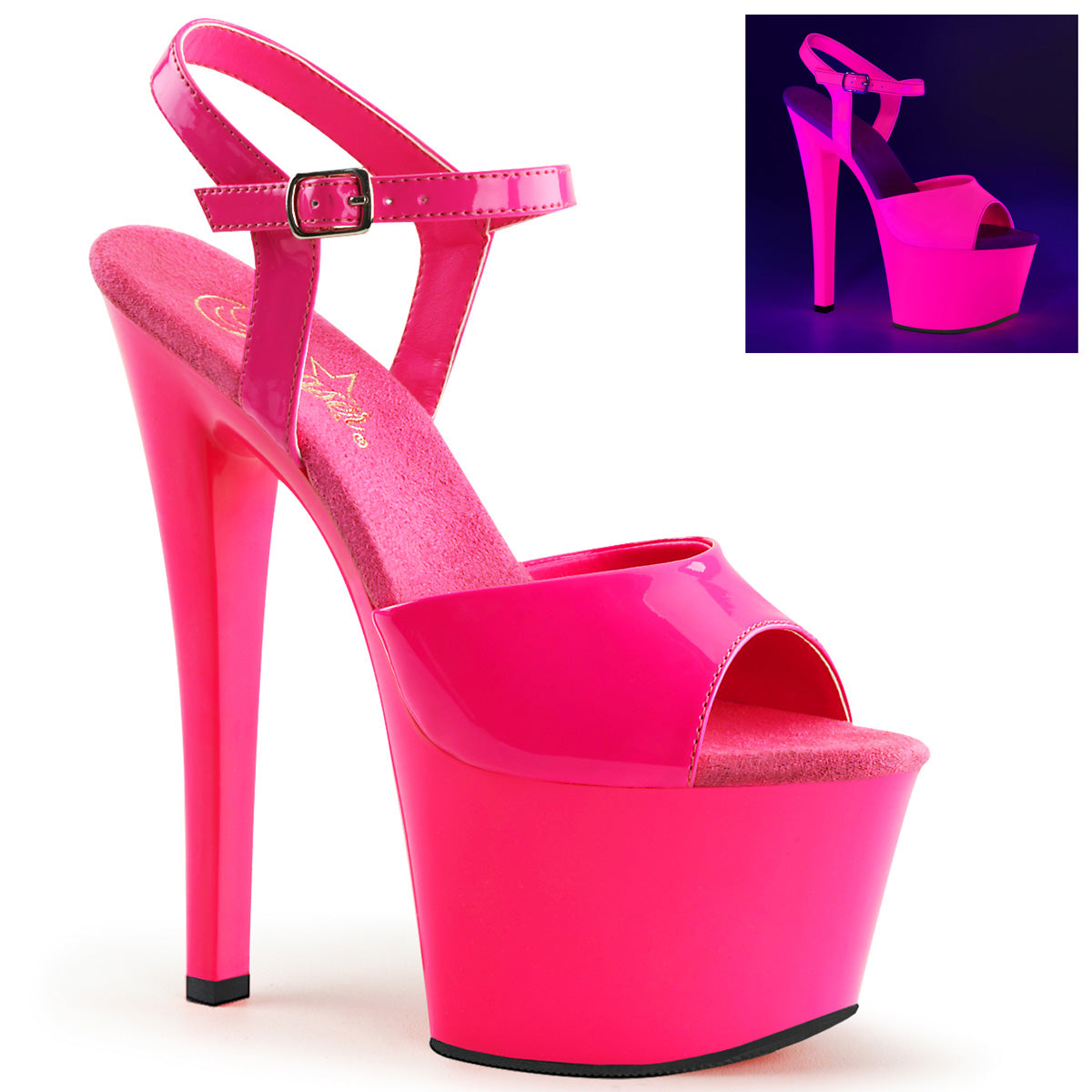 Pleasers Sky-309Uv - Neon H. Pink/H. Pink