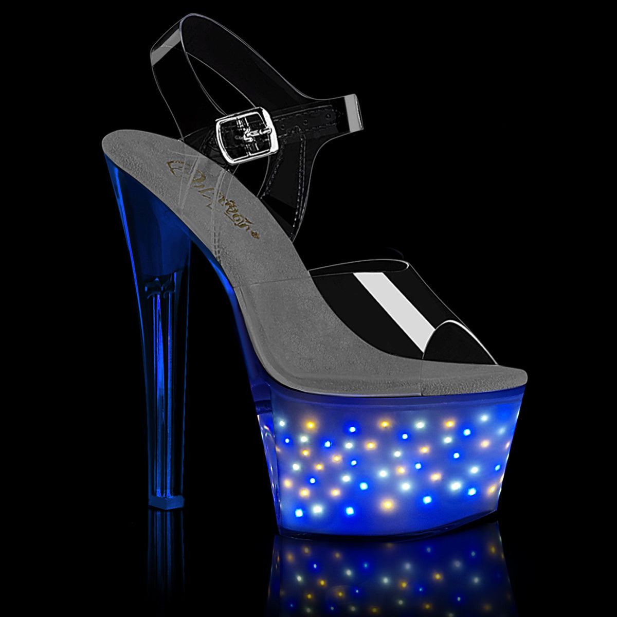 Pleasers Echolite-708 - Clr/White Glow