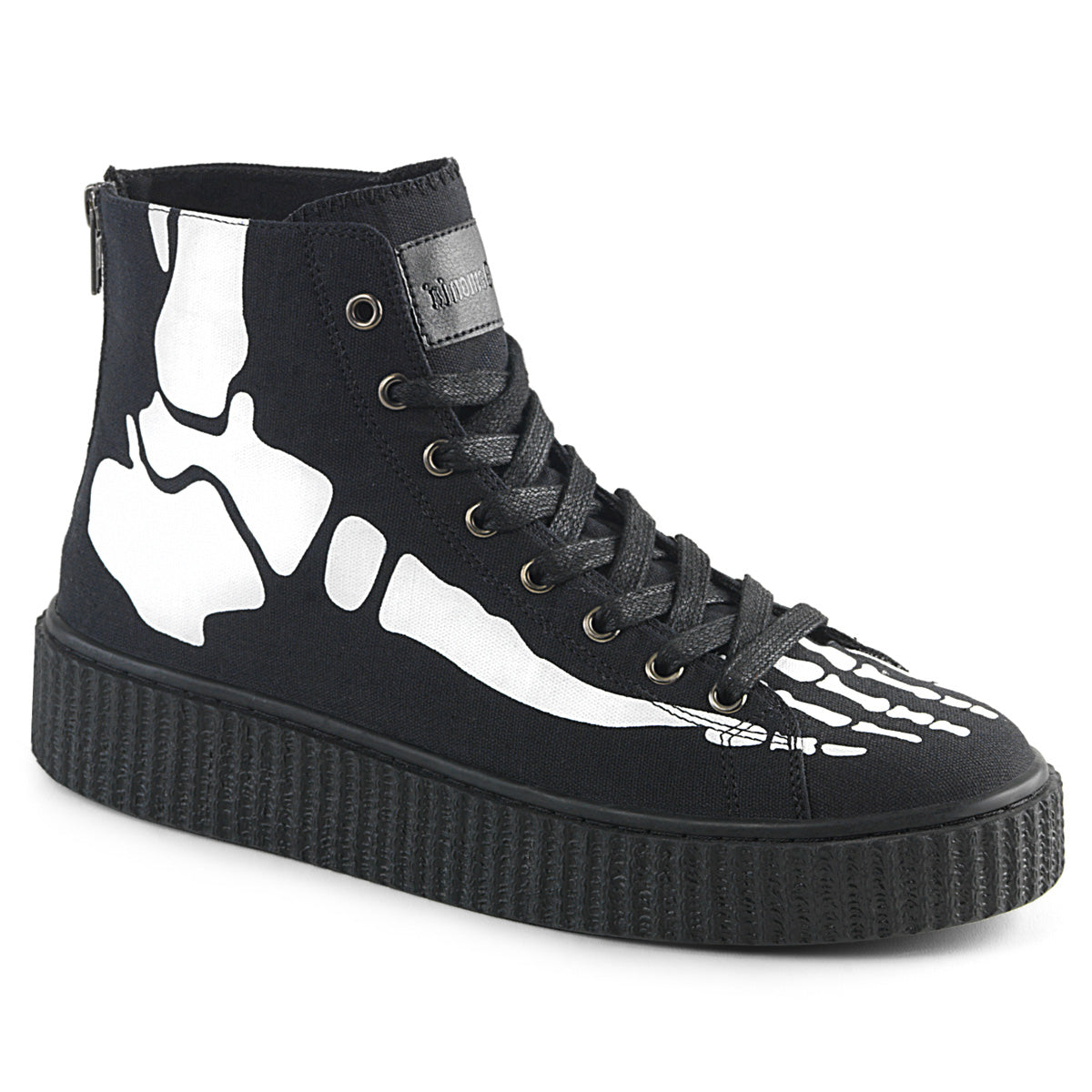 Demonia Sneeker-252 - Blk Canvas