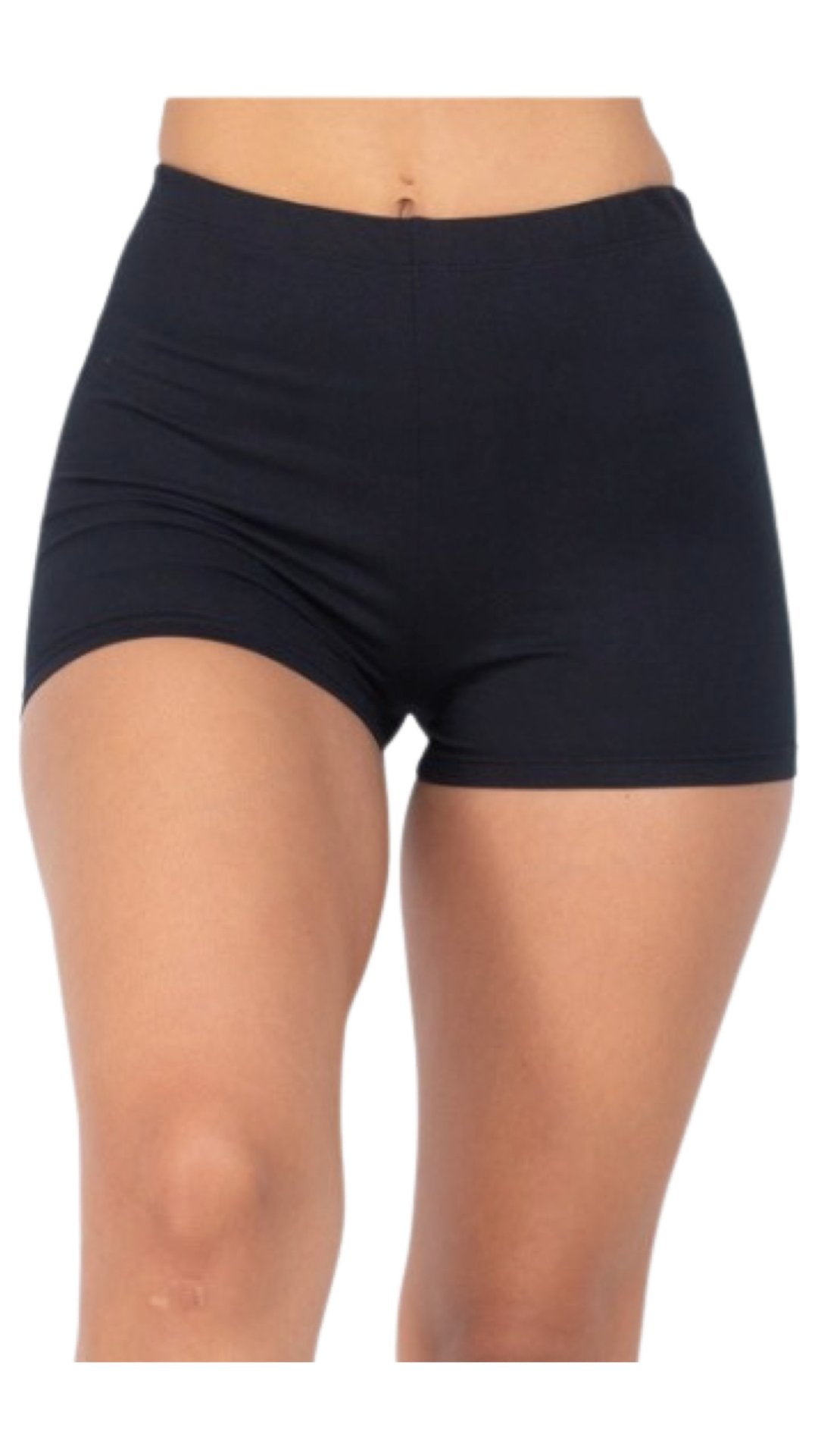 Spandex Biker Shorts Black - Model Express VancouverClothing