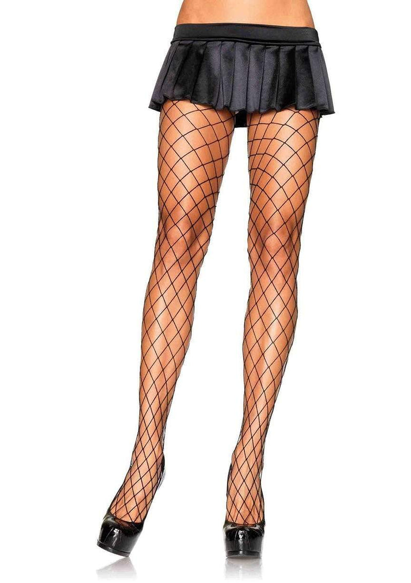 Spandex Diamond Net Tights Black - Model Express VancouverHosiery