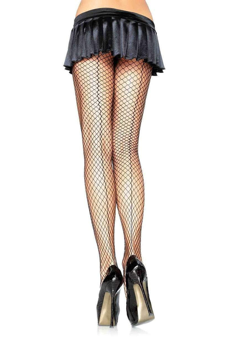 Spandex Industrial Net Backseam Tights Black - Model Express VancouverHosiery