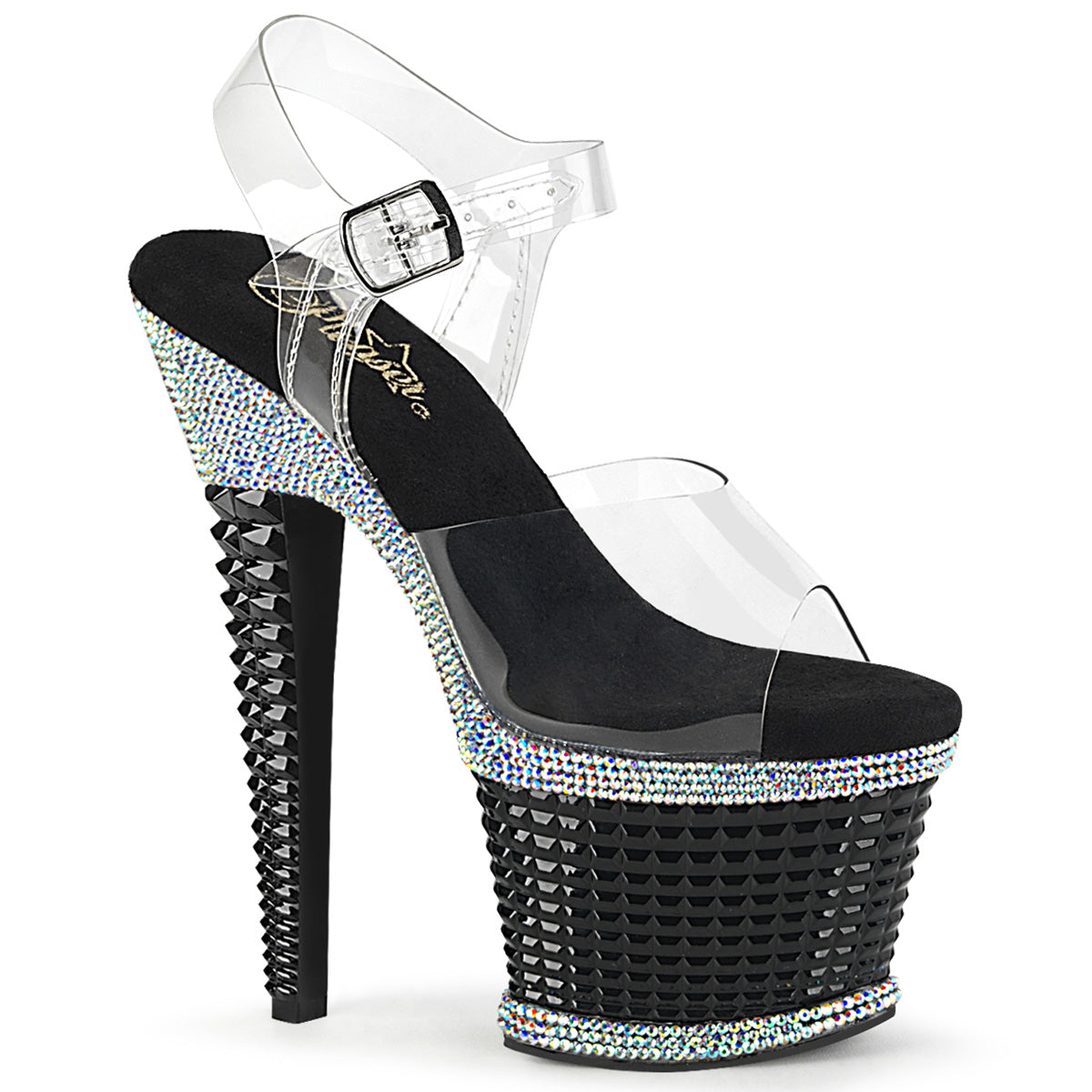Pleasers Spectator-708Rs - Clr/Blk-RS