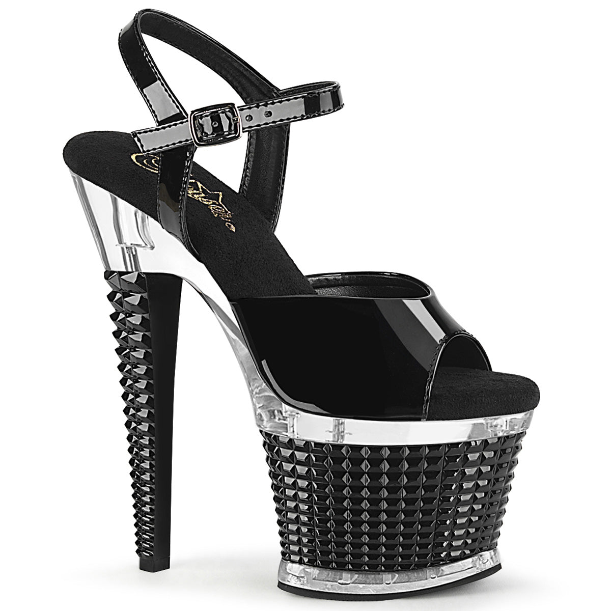 Pleasers Spectator-709 - Blk Pat/Clr-Blk
