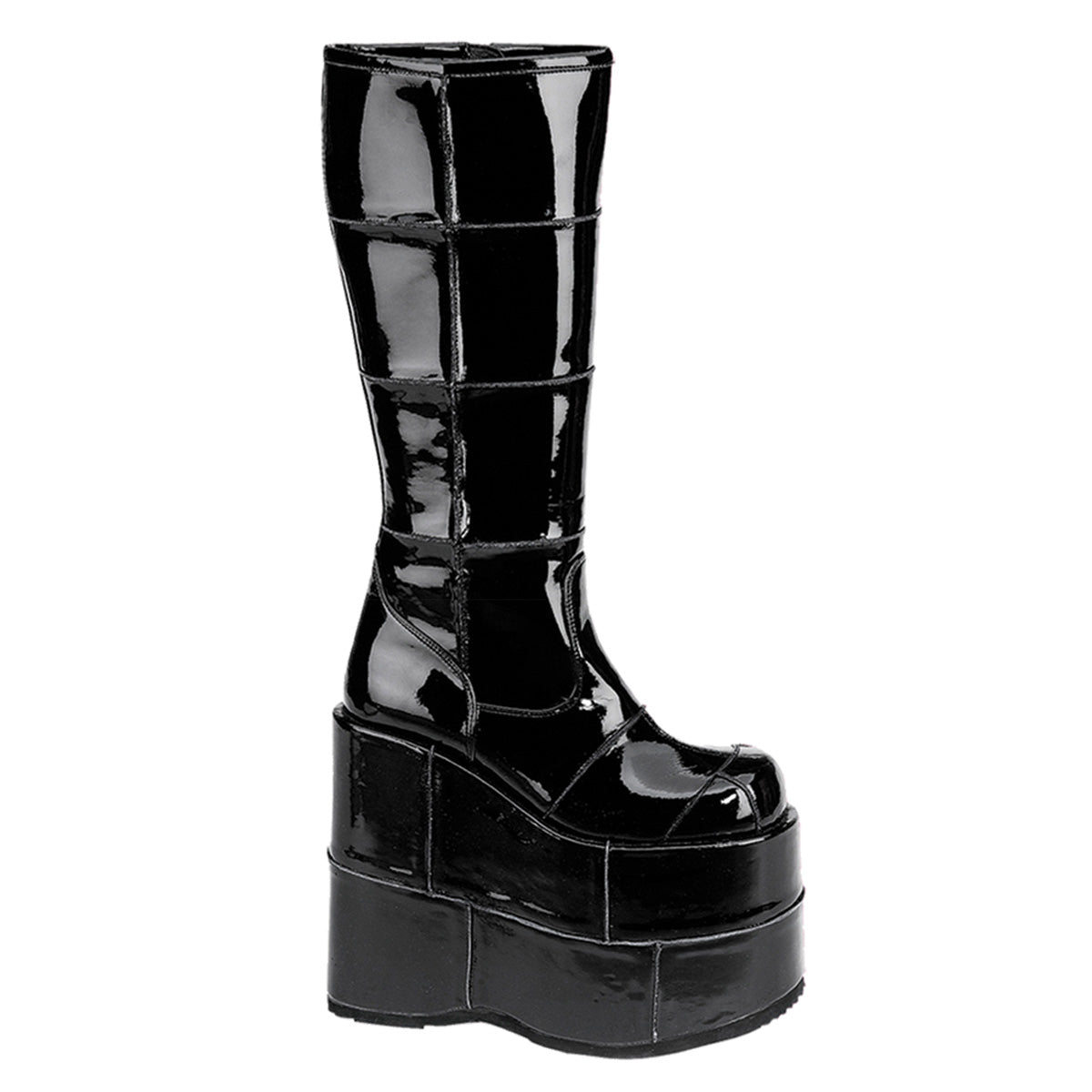 Demonia Stack-301 - Blk Pat