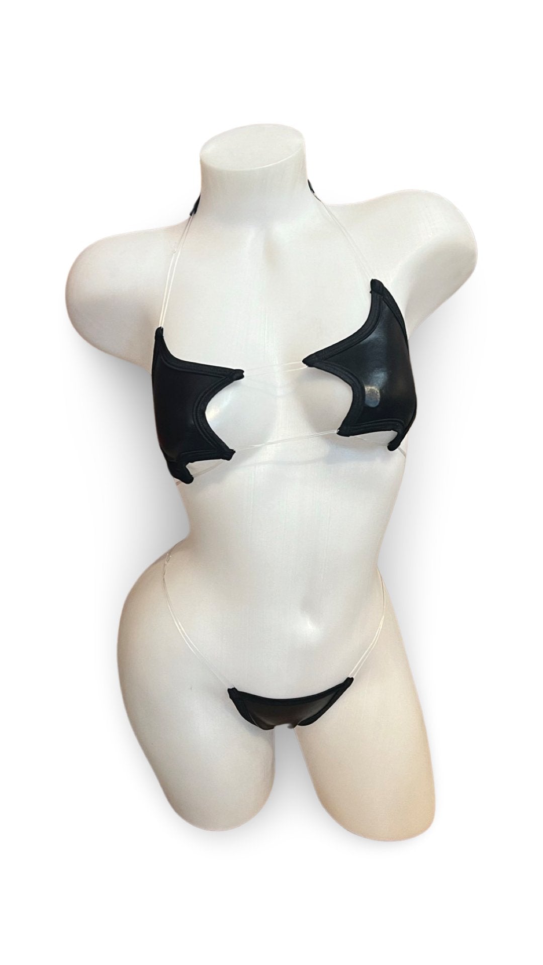 Star Bikini Wet Look - Black - Model Express VancouverBikini