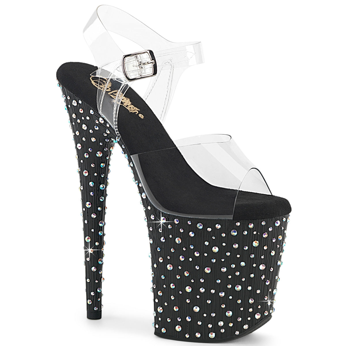 Pleasers Stardance-808 - Clr/Blk-Slv Multi RS