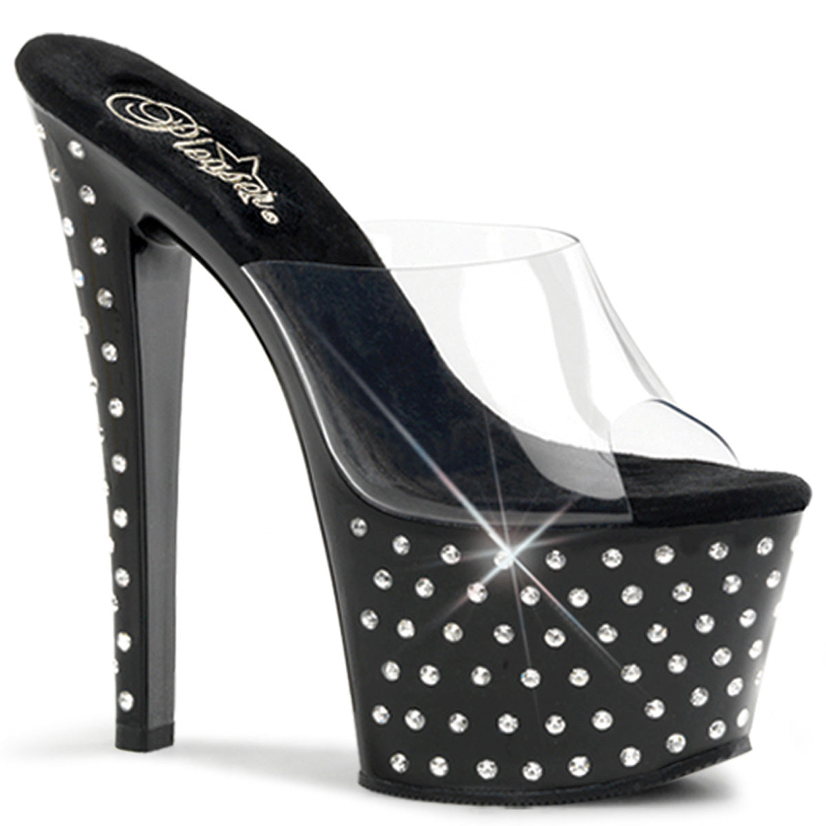 Pleasers Stardust-701 - Clr/Blk