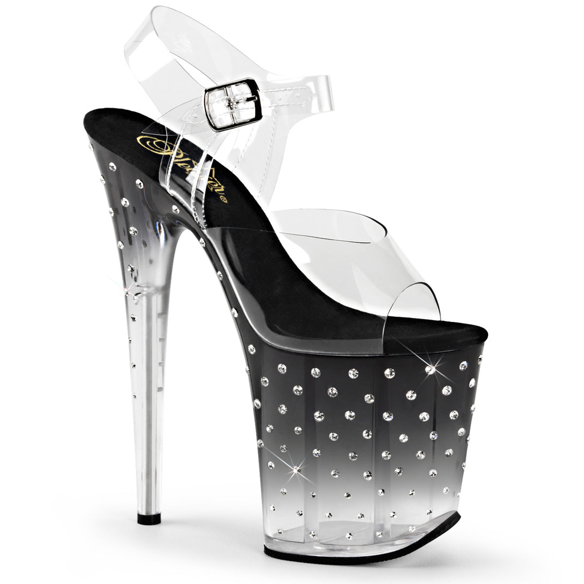 Pleasers Stardust-808T - Clr/Blk-Clr