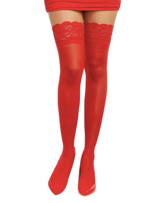 Stay Up Sheer Thigh High Red - Model Express VancouverHosiery