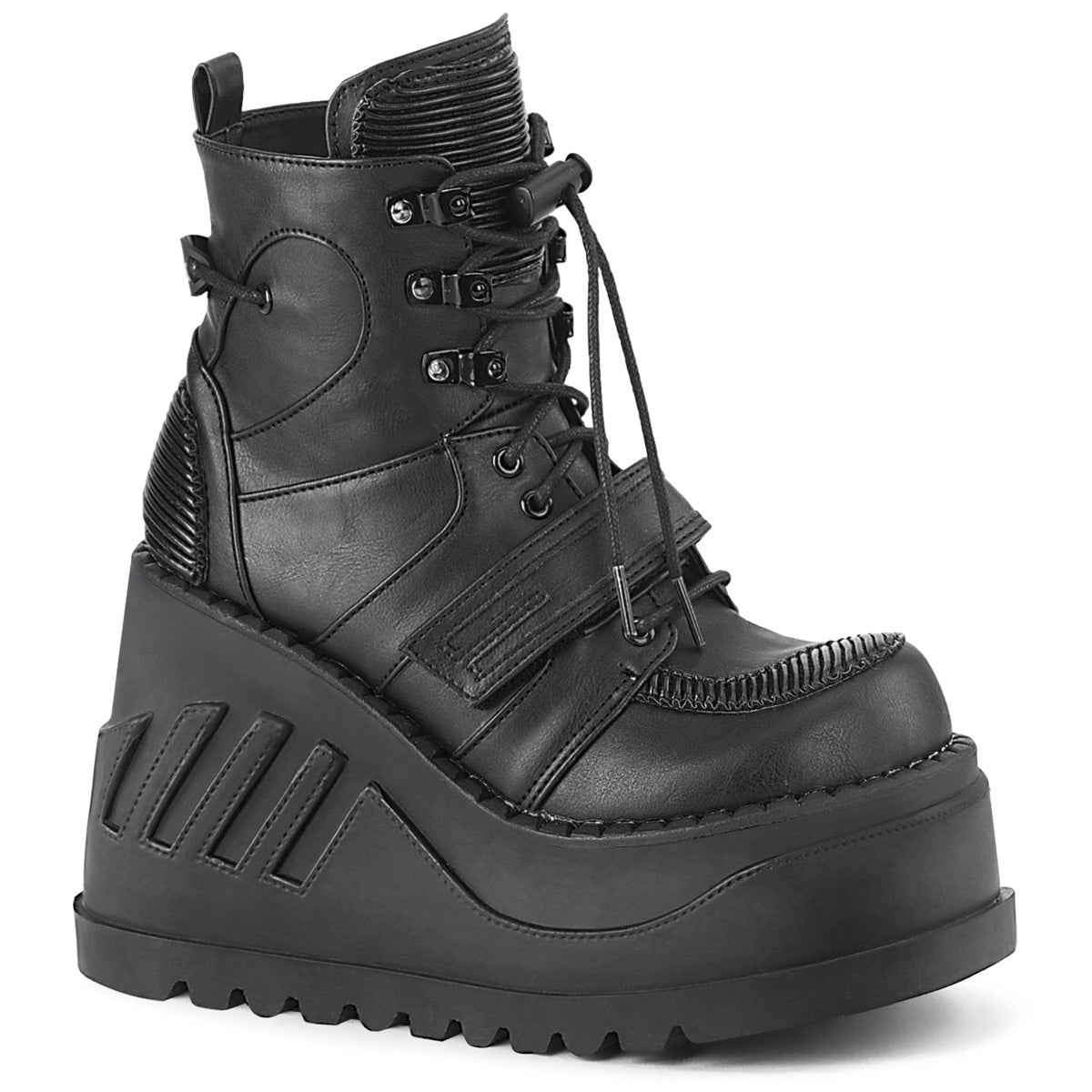 Demonia Stomp-13 - Blk Vegan Leather