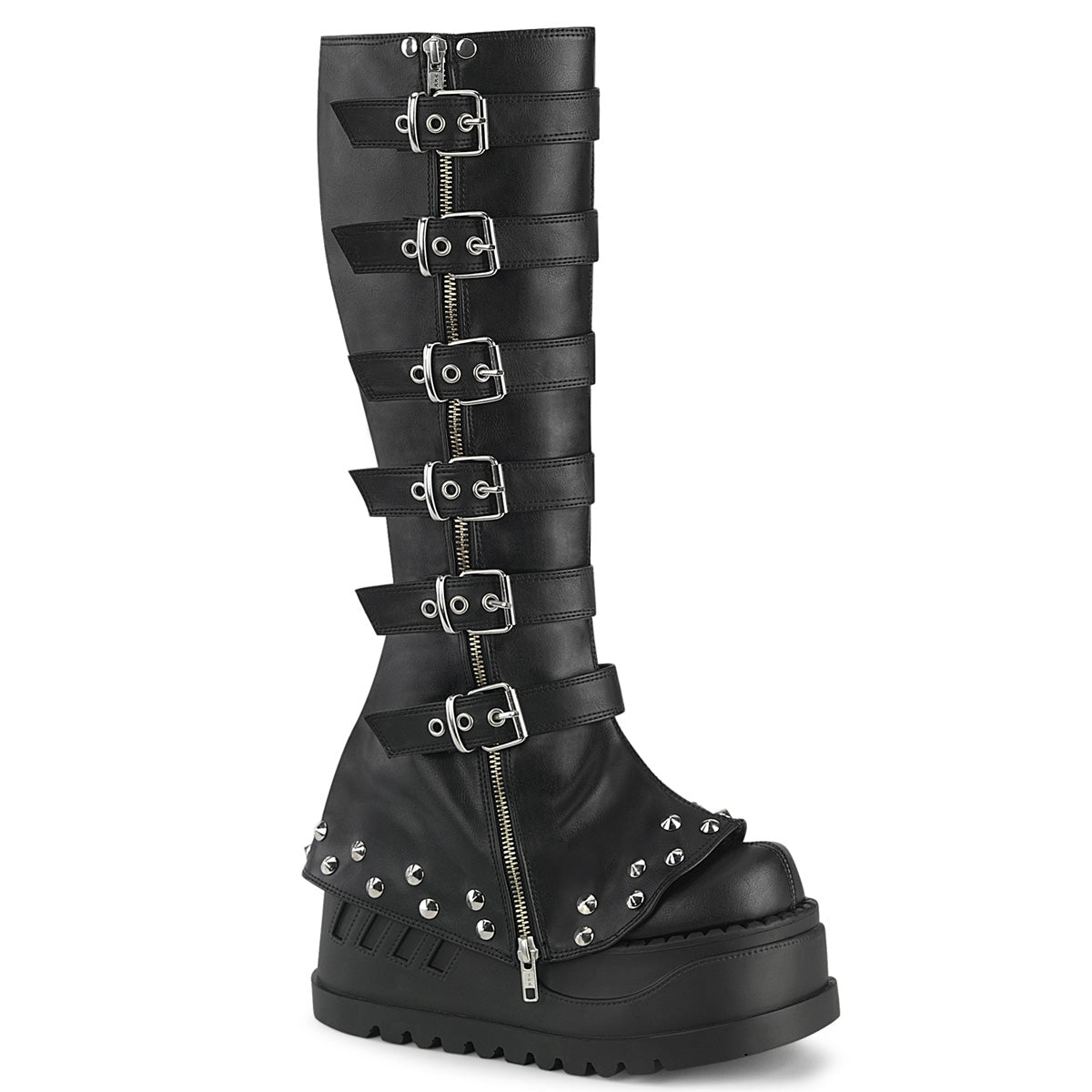 Demonia Stomp-223 - Blk Vegan Leather