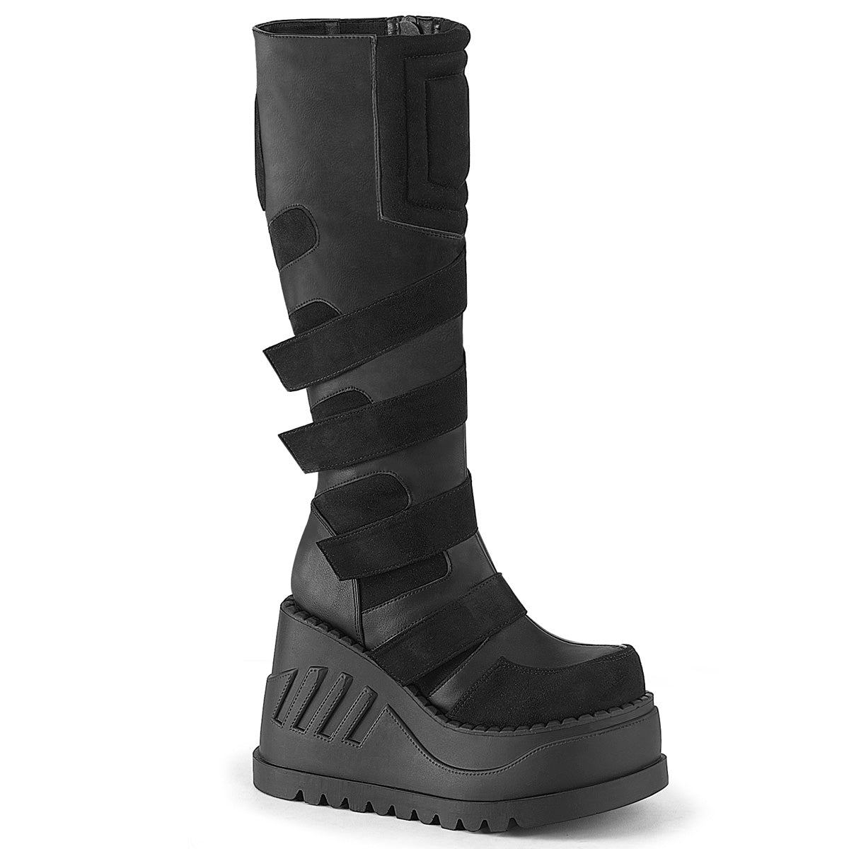 Demonia Stomp-228 - Blk Vegan Leather