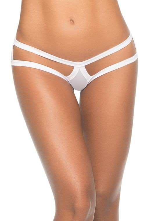 Strappy Cage Panty White - Model Express VancouverLingerie