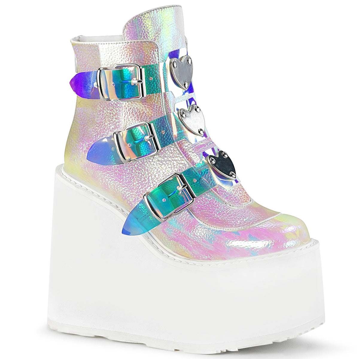 Demonia Swing-105 - Pearl Iridescent Vegan Leather