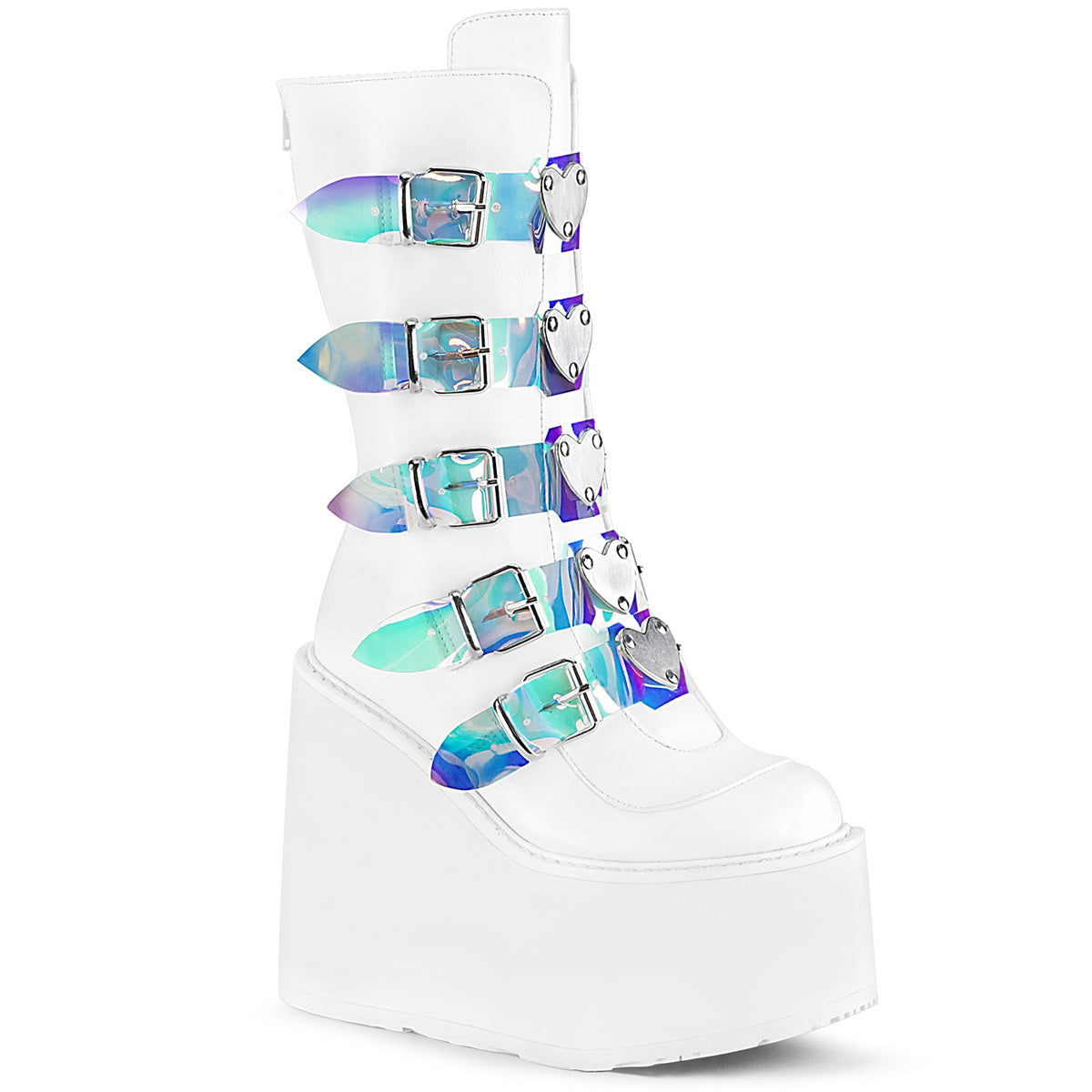 Demonia Swing-230 - Wht Vegan Leather