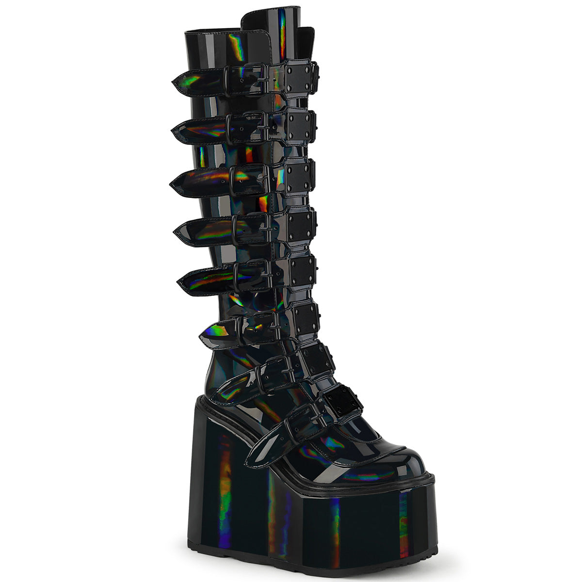 Demonia Swing-815 - Blk Holographic Pat
