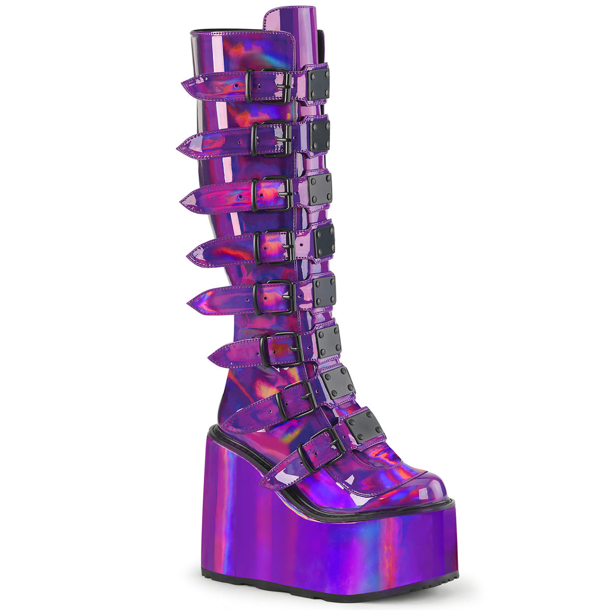 Demonia Swing-815 - Purple Holographic Pat