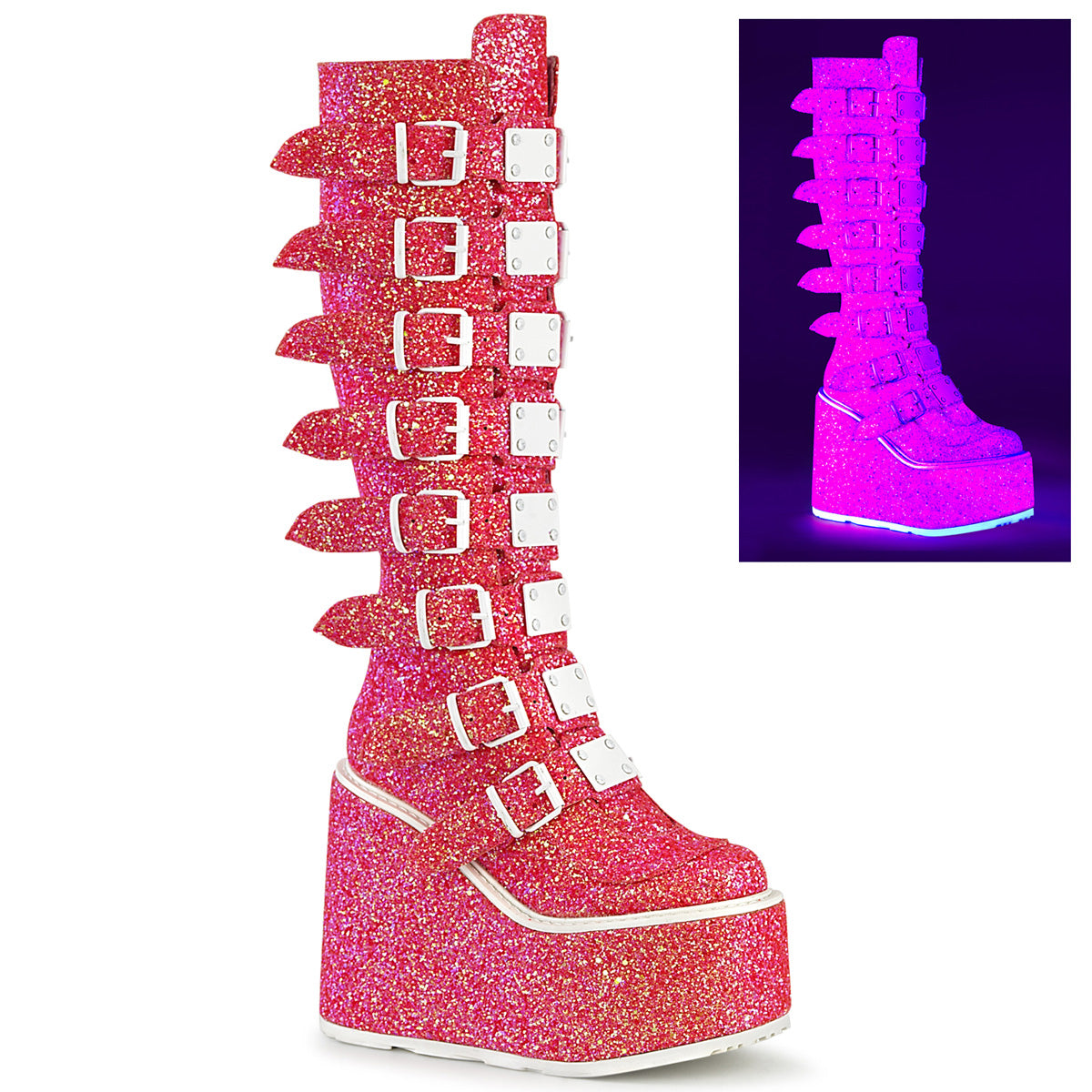 Demonia Swing-815Uv - Pink Glitter