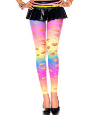 Tattered Rainbow Spandex Legging - Model Express VancouverHosiery